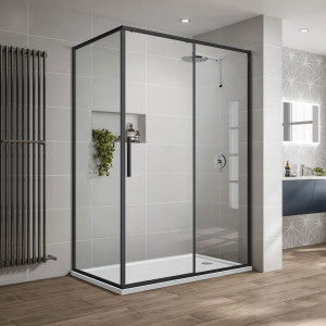 Душевой уголок Vincea Slim-U 120*90 VSR-2SU9012CLB прозрачное