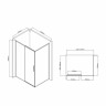 Душевой уголок Vincea Slim-U 120*90 VSR-2SU9012CLB прозрачное