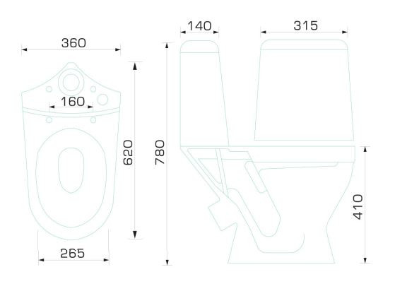 Унитаз-компакт Aringa Сиена AR01005WH
