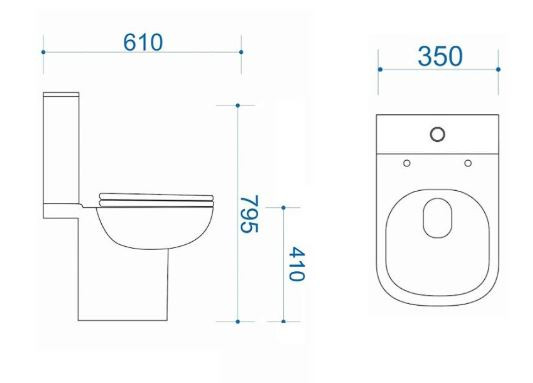 Унитаз напольный с бачком Maretti Katrina KA10NBM71-844 безободковый с микролифтом