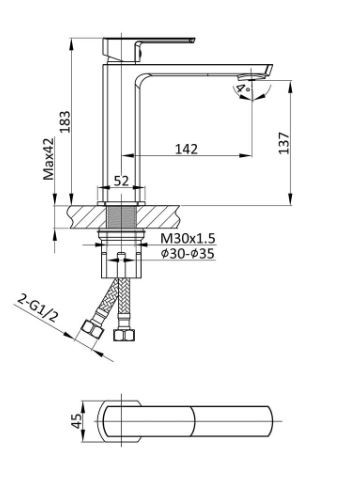 Смеситель Vincea Next VBF-1N1BG для раковины брашированное золото