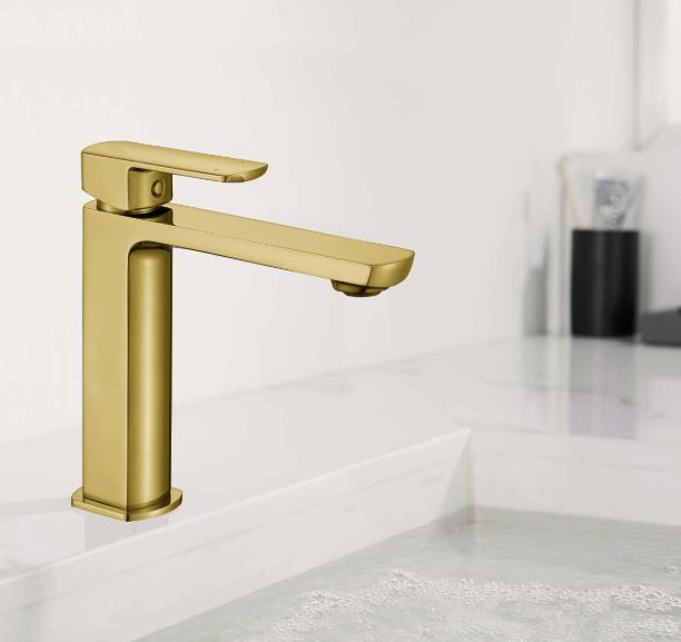 Смеситель Vincea Next VBF-1N1BG для раковины брашированное золото