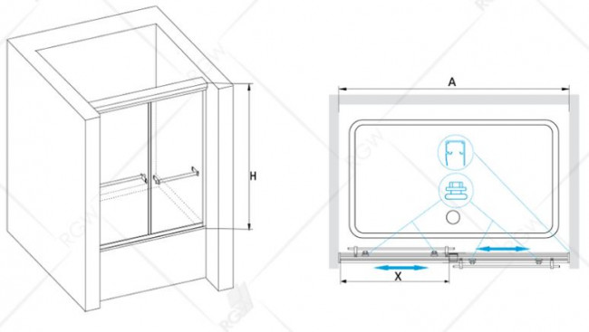 Шторка для ванны RGW SC-60 150 01116015-11 прозрачное
