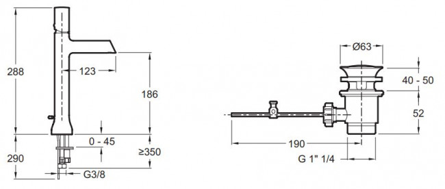 Смеситель Jacob Delafon Toobi E8990-CP для раковины									