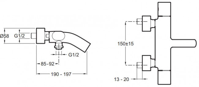 Смеситель Jacob Delafon Talan E10105RU-CP для ванны