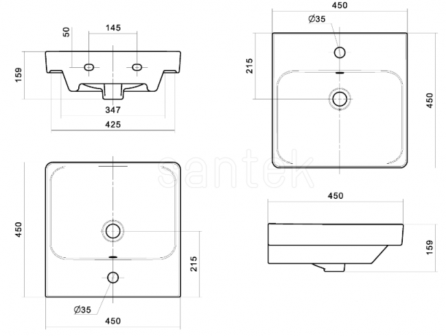 Комплект тумба Акватон Сканди 45 белая дуб рустикальный с раковиной Адриана 45 1A2516K0SDZ90