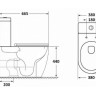 Унитаз напольный с бачком Maretti Elena EA10NBM93-844 безободковый с микролифтом