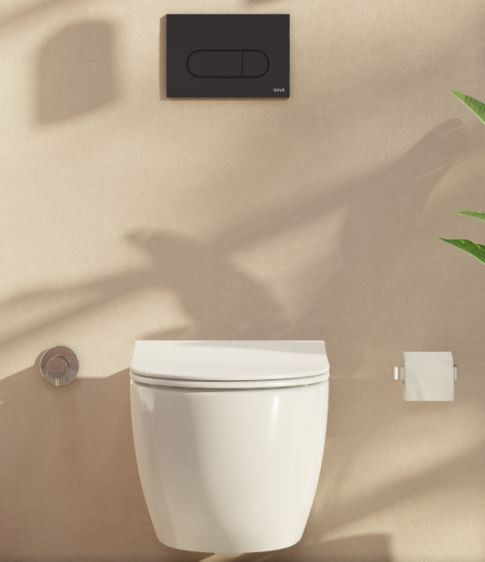 Система инсталляции VitrA Core 800-1874 для унитаза с кнопкой смыва Root R 740-2211 черный матовый