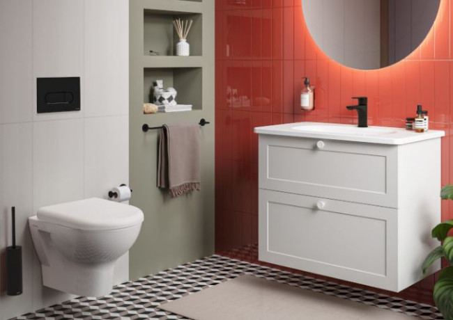 Система инсталляции VitrA Core 800-1874 для унитаза с кнопкой смыва Root R 740-2211 черный матовый