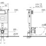 Система инсталляции VitrA Core 800-1874 для унитаза с кнопкой смыва Root R 740-2211 черный матовый