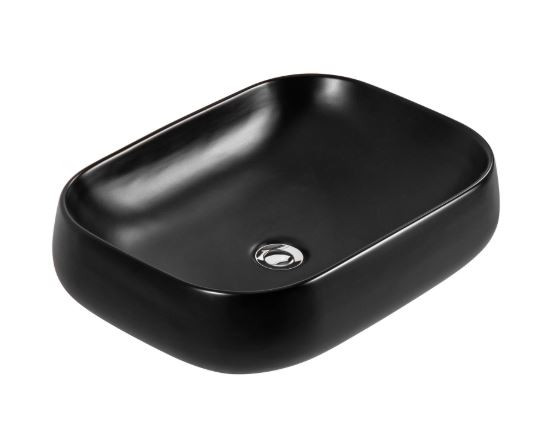 Раковина Aquatek AQ5526-MB 56*42 накладная черный матовый
