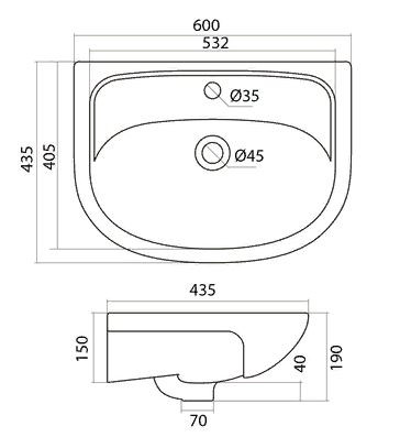 Раковина Santek Эллада 60 1WH110198