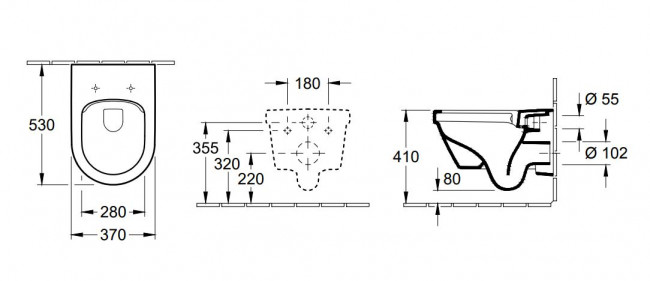 Унитаз подвесной Villeroy&Boch Architectura 5684HR01 безободковый с микролифтом