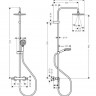 Душевая система Hansgrohe Vernis Blend Showerpipe 200 1jet 26276670 с термостатом черный матовый