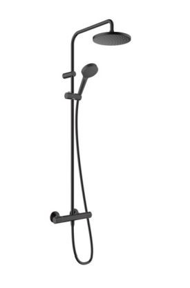 Душевая система Hansgrohe Vernis Blend Showerpipe 200 1jet 26276670 с термостатом черный матовый