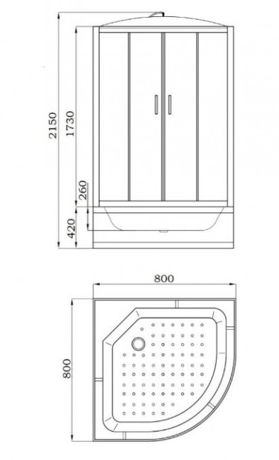 Душевая кабина Parly EC821 80*80