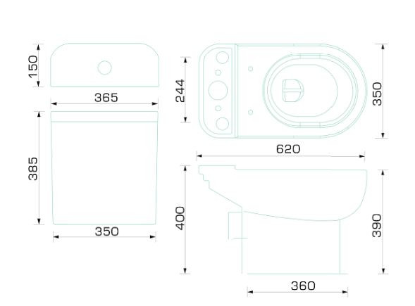Унитаз-компакт Aringa Асти AR01001WH