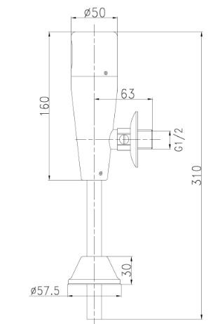 Смывное устройство Lemark Project LM4654CE для писсуара сенсорное