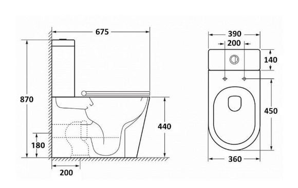 Унитаз напольный с бачком Maretti Florenza FL10NBM17-844 безободковый с микролифтом