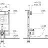 Система инсталляции VitrA Core 800-1875 для унитаза с кнопкой смыва Root S 740-2380 хром глянец