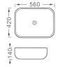 Раковина Aquatek AQ5526-MW 56*42 накладная белый матовый
