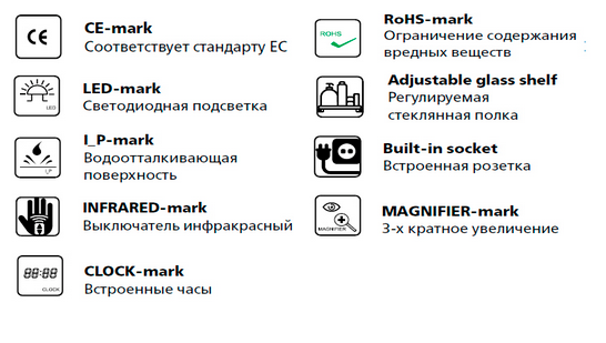Зеркальный шкаф Esbano ES-2408 100*70