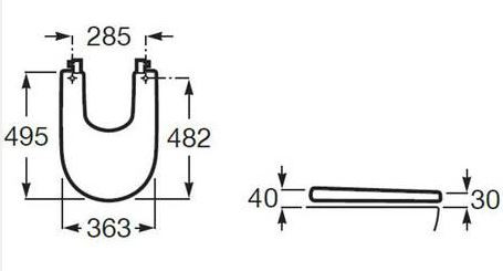 Крышка для биде Roca Meridian 8062AB00B петли хром укороченная