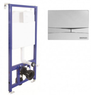 Система инсталляции Berges Novum 040253 с кнопкой F3 хром глянец