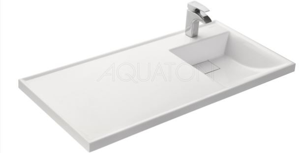 Раковина Акватон Лондри 105 1A72223KLH010 для установки над стиральной машиной правая