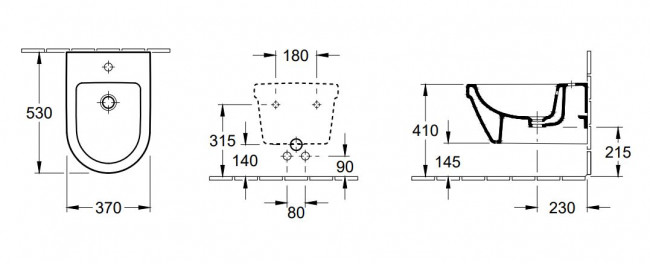 Биде подвесное Villeroy&Boch Architectura 54840001