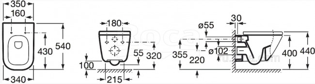 Унитаз подвесной Roca Gap 346477000 без сиденья