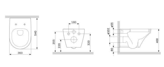 Унитаз подвесной Am.Pm Inspire FlashClean C501700WH безободковый без сиденья