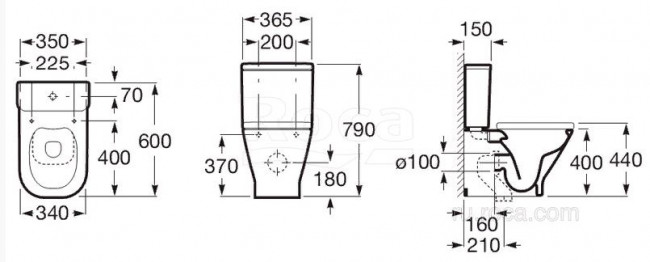 Бачок для унитаза Roca Gap Clean Rim 341730000