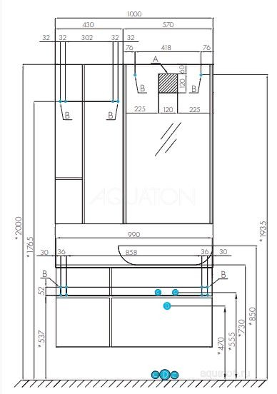 Зеркало Акватон Мишель 57 1A244402MIX30