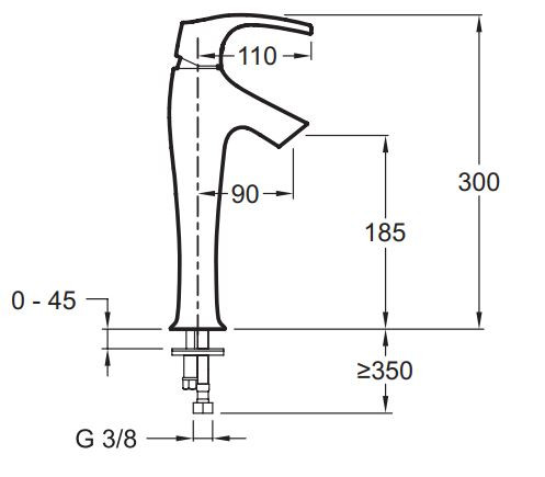 Смеситель Jacob Delafon Symbol E19774-CP для раковины