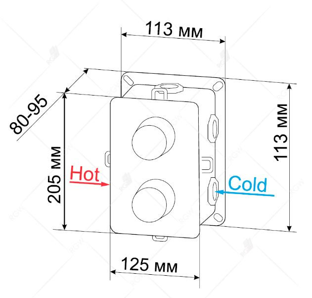 Смеситель RGW SP-42-03 21140542-31 термостат на 3 положения