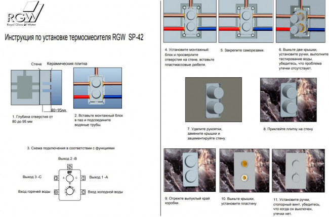 Смеситель RGW SP-42-03 21140542-31 термостат на 3 положения