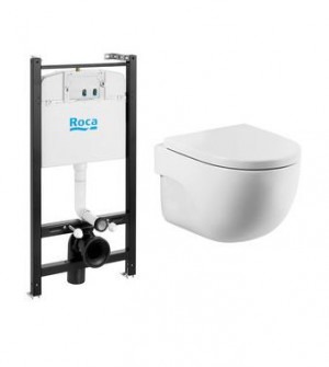 Комплект инсталляции Roca с унитазом Meridian Rimless 893104990