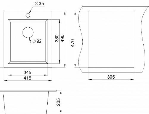Мойка для кухни Granula 4201 графит