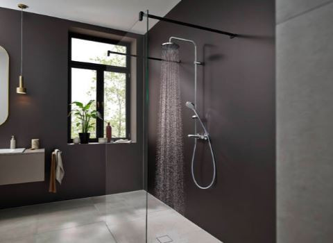 Душевая система Hansgrohe Vernis Blend Showerpipe 200 1jet EcoSmart 26089000 с термостатом