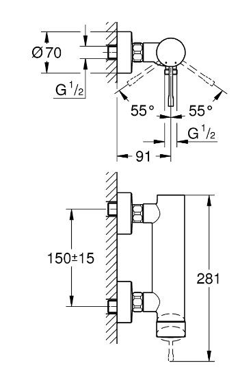 Смеситель Grohe Essence 33636001 для душа