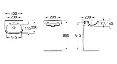 Раковина Roca Debba 40 325998000