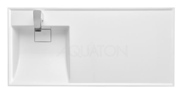 Раковина Акватон Лондри 105 1A72833KLH01L для установки над стиральной машиной левая