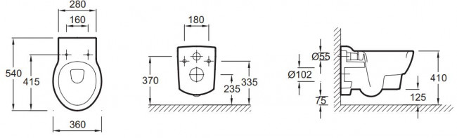 Унитаз подвесной Jacob Delafon Ove E1585-00