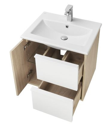 Тумба под раковину Акватон Бостон 60 1A252501BN010 дуб эврика