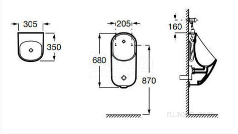 Писсуар Roca Proton 3590J2000 безободковый