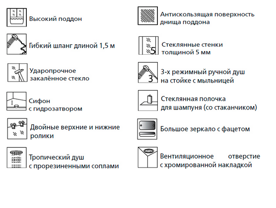 Душевая кабина Esbano ES-108CKRB(L) 100*80 левая
