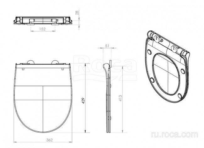 Сиденье для унитаза Roca Victoria 801392002 Soft Close