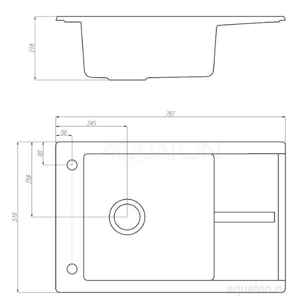Мойка для кухни Акватон Делия 78 1A715132DE270 терракотовая