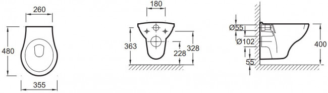 Унитаз подвесной Jacob Delafon Patio E1534-Y1-00